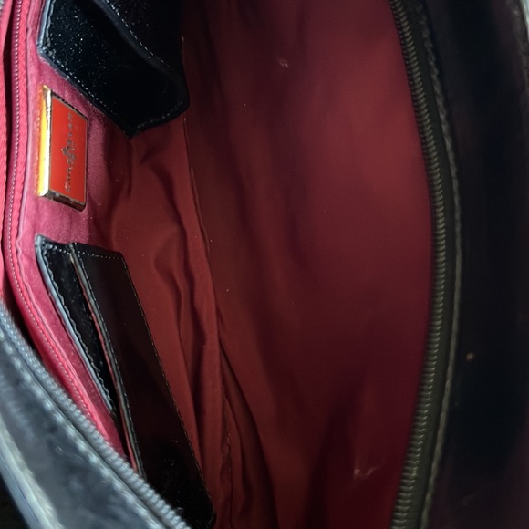 COLE HAAN Saddle Stamped Croc Handbag Purse - Picture 8 of 12